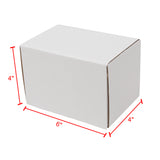 50 Corrugated Paper Boxes 6x4x4"（15.2*10*10cm）White Outside and Yellow Inside