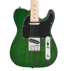 Glarry GTL Maple Fingerboard Electric Guitar (Green) Bag Strap Paddle Cable Wrench Tool