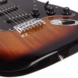 Glarry GST Stylish Electric Guitar with Black Pickguard Sunset Colour- Full Kit