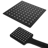 Rain Shower Heads System Including Rain Fall Shower Head and Handheld Shower Head Black