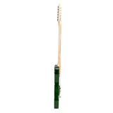 Glarry GTL Maple Fingerboard Electric Guitar (Green) Bag Strap Paddle Cable Wrench Tool