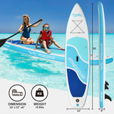 Fitness Club Inflatable Surfboard Complete Kit - Medium Size - White