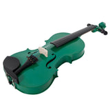 4/4 Acoustic Violin Case Bow Rosin Green