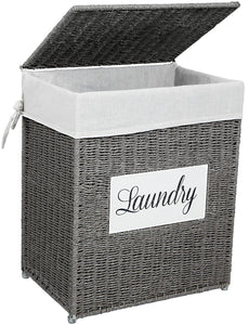 Laundry Hamper with Lid Laundry Basket - Grey