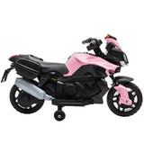 Kids Electric Motorcycle Ride-On Toy 6V Battery Powered with Music - Pink