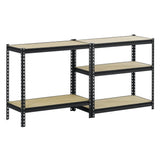 45 x 90 x 180cm 5 Tiers Powder Coated Storage Rack Black