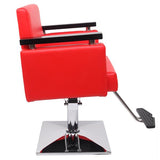 Hair Beauty Equipment Hydraulic Barber Chair Modern Red Styling Salon Haircut