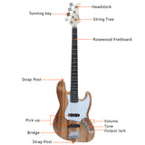 Glarry Electric GJazz Bass Guitar Cord Wrench Tool Burlywood