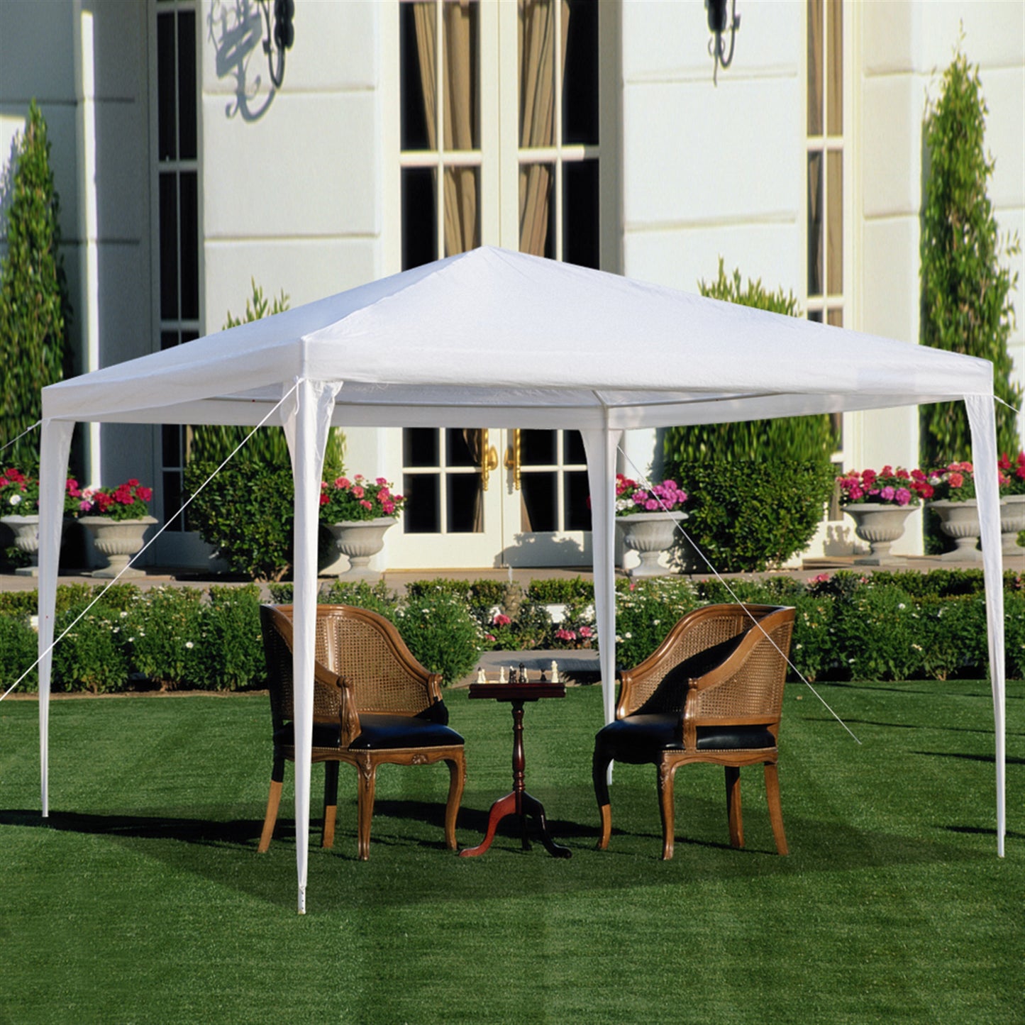 3 x 3m Waterproof Tent with Spiral Tubes - White