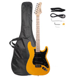 Glarry GST Stylish Electric Guitar Kit with Black Pickguard Orange