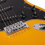 Glarry GST Stylish Electric Guitar Kit with Black Pickguard Orange