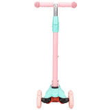 3 Wheel Kids Scooter 3 Height Adjustable Pu Flashing Wheels Pink - LiamsBargains.co.uk