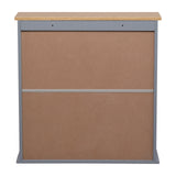 FCH 2 Mirror Door 1 Storage Layer MDF Spray Paint Bathroom Wall Cabinet Gray
