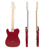 Glarry GTL Semi-Hollow Electric Guitar F Hole HS Pickups Rosewood Pickguard Wine Red