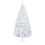 7FT Metal Legs White Christmas Tree with 950 Branches