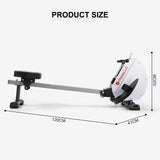 FitnessClub Rowing Machine Manual Resistance Control and LCD Display