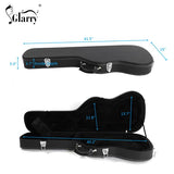 Glarry ST High Grade Electric Guitar Hard Case Microgroove Flat Surface Straight Flange - Black