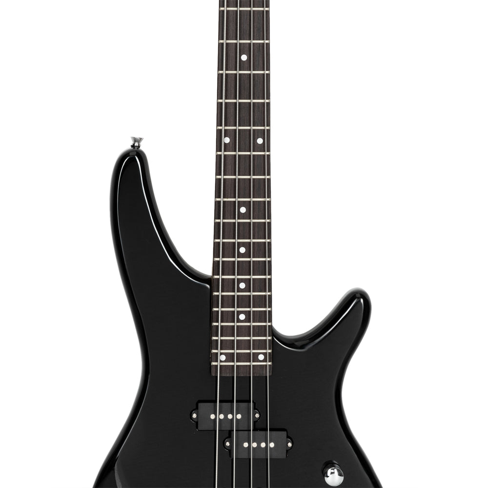 Glarry GIB Electric Bass Guitar Kit Full Size 4 String Black Bag