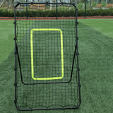 Professional Galvanized Steel Pipe Rebound Football / Baseball Goal - Black - LiamsBargains.co.uk