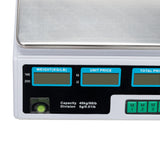 40kg/5g Digital Price Computing Scale for Vegetable UK Plug Silver & White