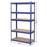 Heavy Duty Metal Garage Shelving Unit Shed Storage Shelves Boltless Shelf Rack Small Blue