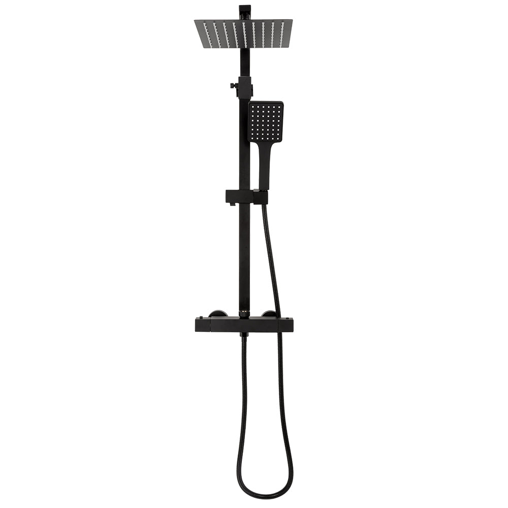 Rain Shower Heads System Including Rain Fall Shower Head and Handheld Shower Head Black