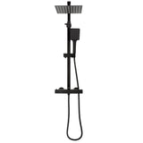 Rain Shower Heads System Including Rain Fall Shower Head and Handheld Shower Head Black