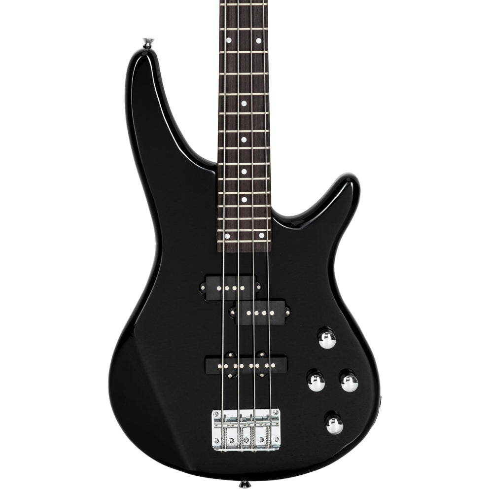 Glarry GIB Electric Bass Guitar Kit Full Size 4 String Black Bag