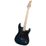 Glarry GST Stylish Electric Guitar Kit with Black Pickguard Dark Blue