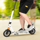 Scooter For Adult and Teens,3 Height Adjustable Easy Folding Double Shock Absorber White - LiamsBargains.co.uk
