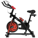 Exercise Bike Home Gym Bicycle Cycling Cardio Fitness Training - Red - LiamsBargains.co.uk
