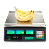 40kg/5g Digital Price Computing Scale for Vegetable UK Plug Silver & Black