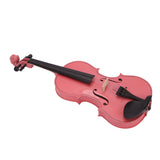 4/4 Acoustic Violin Case Bow Rosin Pink