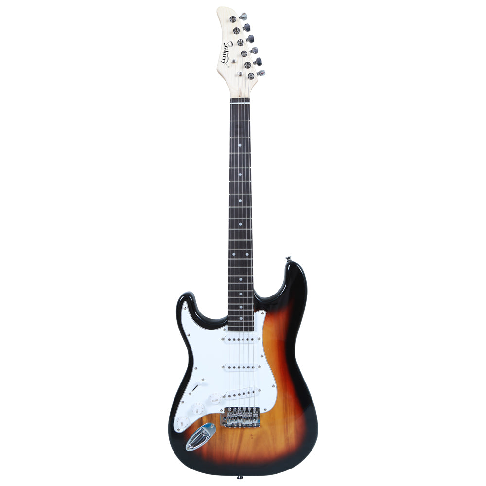 Glarry GST Rosewood Fingerboard Left Hand Electric Guitar Bag Strap Paddle Rocker Cable Wrench Tool Sunset Colour