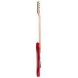 Glarry GST Maple Fingerboard Electric Guitar Bag Shoulder Strap Pick Whammy Bar Cord Wrench Tool Red