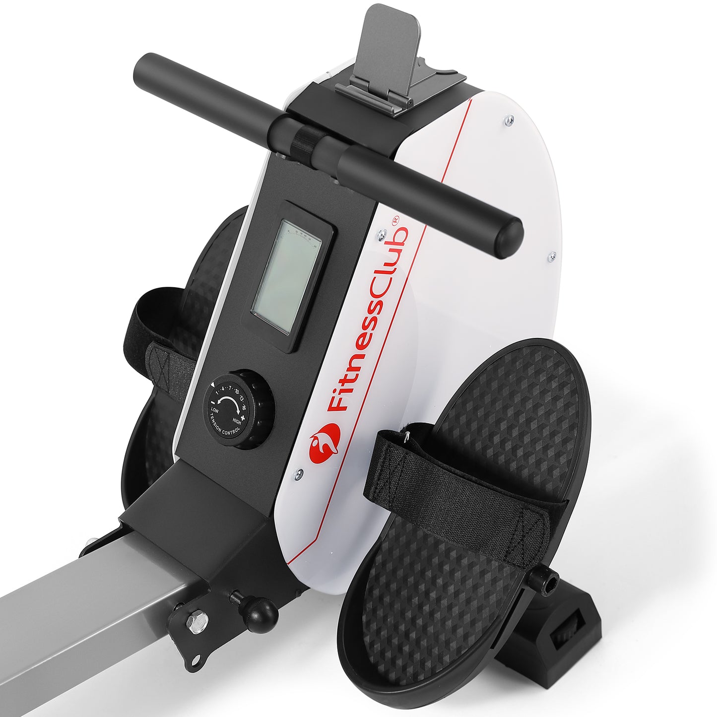 FitnessClub Rowing Machine Manual Resistance Control and LCD Display