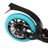 Scooter For Adult and Teens,3 Height Adjustable Easy Folding Double Shock Absorber Light Blue - LiamsBargains.co.uk