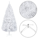 7FT Metal Legs White Christmas Tree with 950 Branches