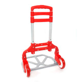 Portable Folding Collapsible Aluminium Cart Dolly Push Truck Trolley - Red