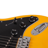 Glarry GST Stylish Electric Guitar Kit with Black Pickguard Orange