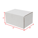 50 Corrugated Paper Boxes 6x4x3"（15.2*10*7.6cm） White Outside and Yellow Inside