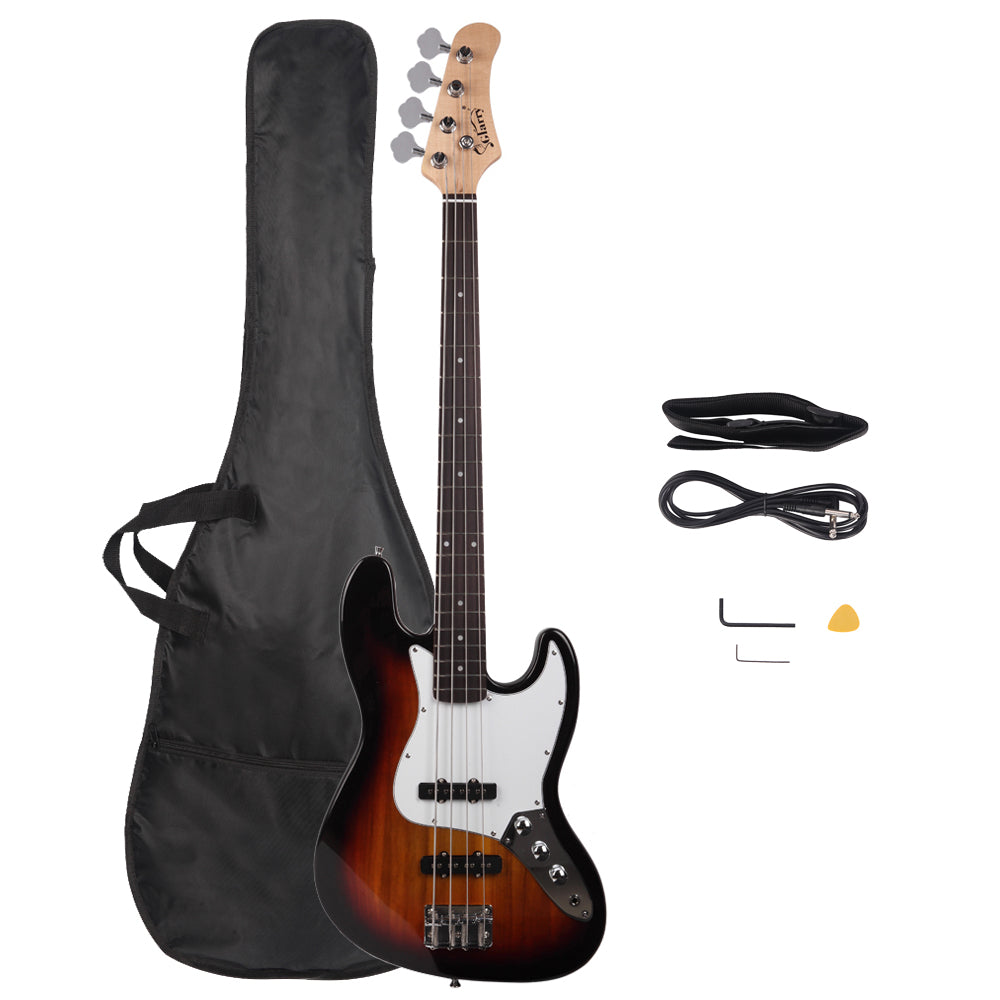 Glarry Electric GJazz Bass Guitar Cord Wrench Tool Sunset Color