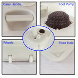 Portable Removable Outdoor Wash Basin Sink Camping Garage Shed - White