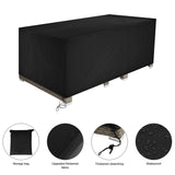 Oxford Cloth Outdoor Furniture Dust Cover Rain Cover Outdoor Table And Chair Cover 170*94*70cm 210D - Black