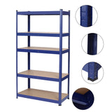 Heavy Duty Metal Garage Shelving Unit Shed Storage Shelves Boltless Shelf Rack Small Blue