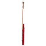 Glarry GST Maple Fingerboard Electric Guitar Bag Shoulder Strap Pick Whammy Bar Cord Wrench Tool Red