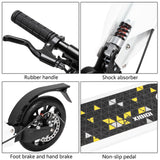 Scooter For Adult and Teens,3 Height Adjustable Easy Folding Double Shock Absorber White - LiamsBargains.co.uk