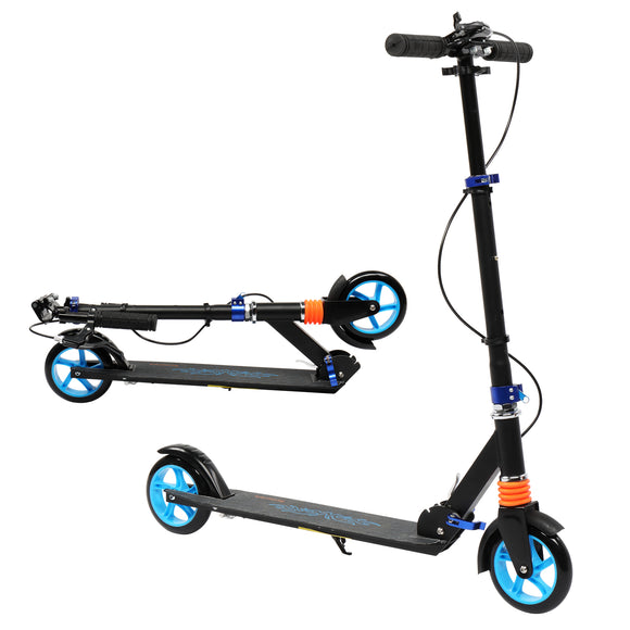 Scooter For Adult & Teens,3 Height Adjustable Easy Folding Blue - LiamsBargains.co.uk