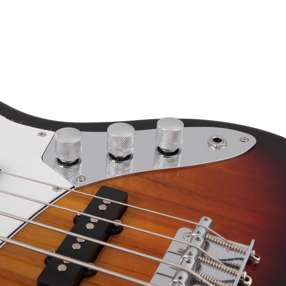 Glarry Electric GJazz Bass Guitar Cord Wrench Tool Sunset Color