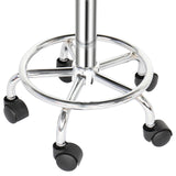 Round Stool with Lines Rotation Bar Stool White